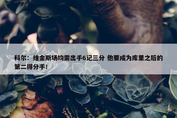 科尔：维金斯场均需出手6记三分 他要成为库里之后的第二得分手！