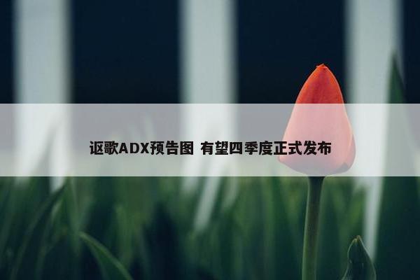 讴歌ADX预告图 有望四季度正式发布