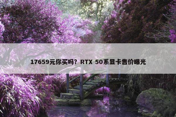 17659元你买吗？RTX 50系显卡售价曝光