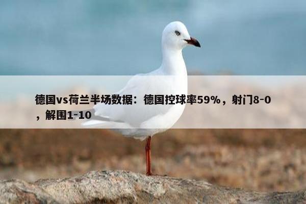 德国vs荷兰半场数据：德国控球率59%，射门8-0，解围1-10