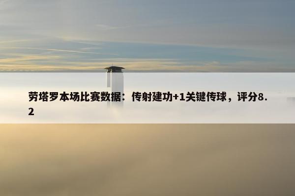 劳塔罗本场比赛数据：传射建功+1关键传球，评分8.2