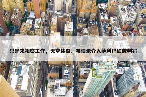 只是来视察工作，天空体育：韦伯未介入萨利巴红牌判罚