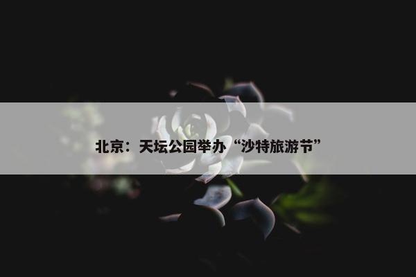 北京：天坛公园举办“沙特旅游节”