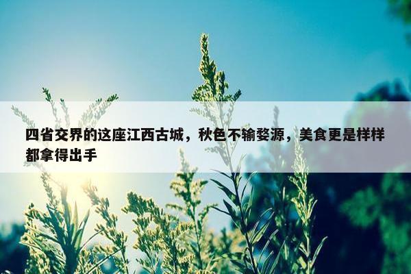 四省交界的这座江西古城，秋色不输婺源，美食更是样样都拿得出手