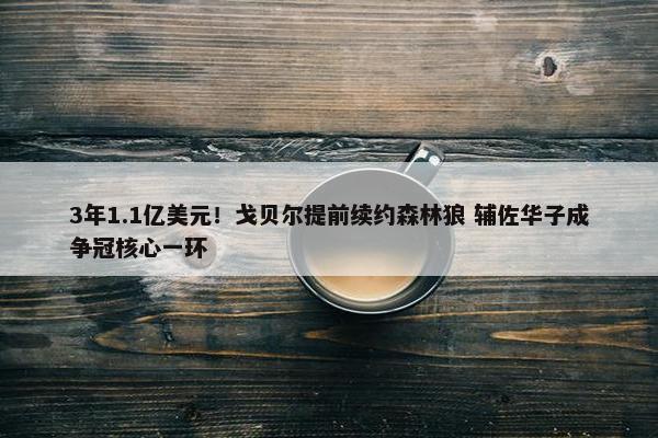 3年1.1亿美元！戈贝尔提前续约森林狼 辅佐华子成争冠核心一环