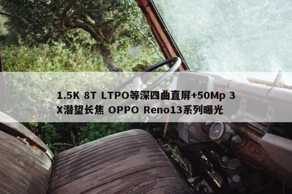 1.5K 8T LTPO等深四曲直屏+50Mp 3X潜望长焦 OPPO Reno13系列曝光