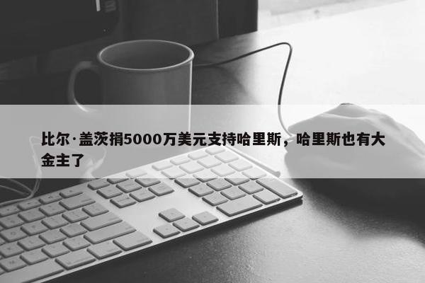 比尔·盖茨捐5000万美元支持哈里斯，哈里斯也有大金主了