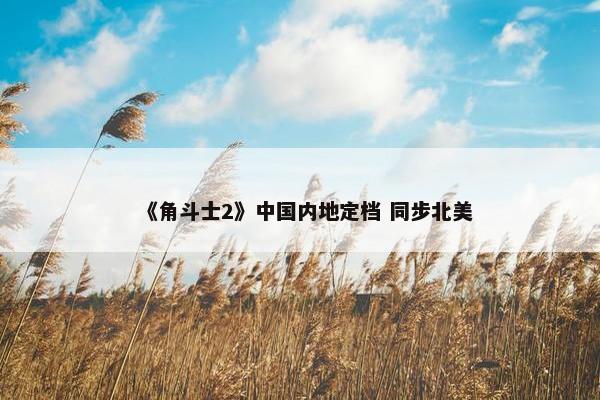 《角斗士2》中国内地定档 同步北美