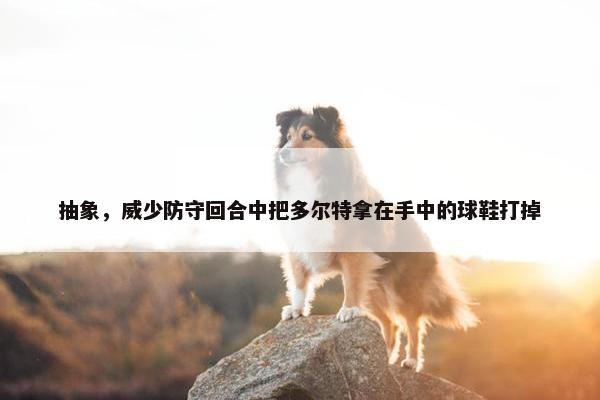 抽象，威少防守回合中把多尔特拿在手中的球鞋打掉