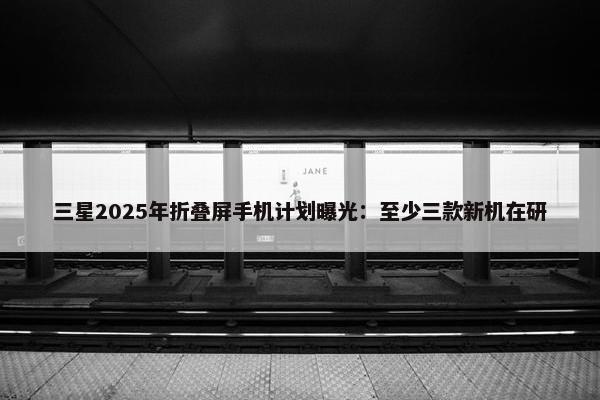 三星2025年折叠屏手机计划曝光：至少三款新机在研