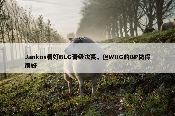 Jankos看好BLG晋级决赛，但WBG的BP做得很好