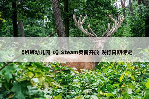 《班班幼儿园 0》Steam页面开放 发行日期待定