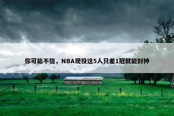 你可能不信，NBA现役这5人只差1冠就能封神