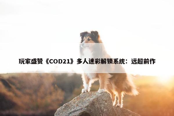 玩家盛赞《COD21》多人迷彩解锁系统：远超前作