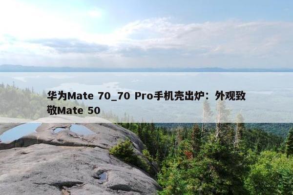 华为Mate 70_70 Pro手机壳出炉：外观致敬Mate 50