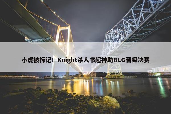 小虎被标记！Knight杀人书超神助BLG晋级决赛