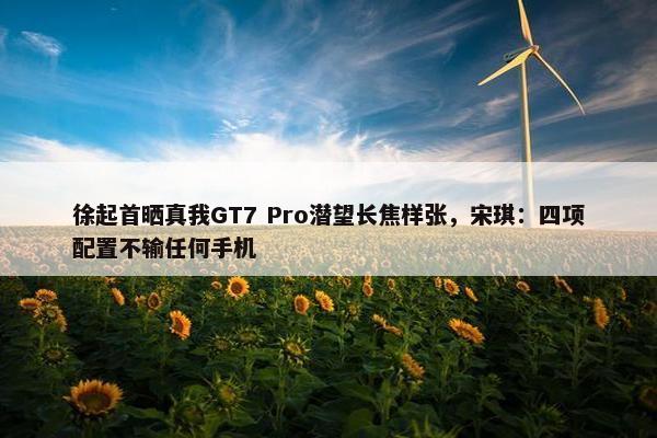 徐起首晒真我GT7 Pro潜望长焦样张，宋琪：四项配置不输任何手机