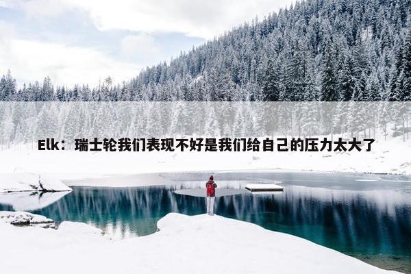 Elk：瑞士轮我们表现不好是我们给自己的压力太大了