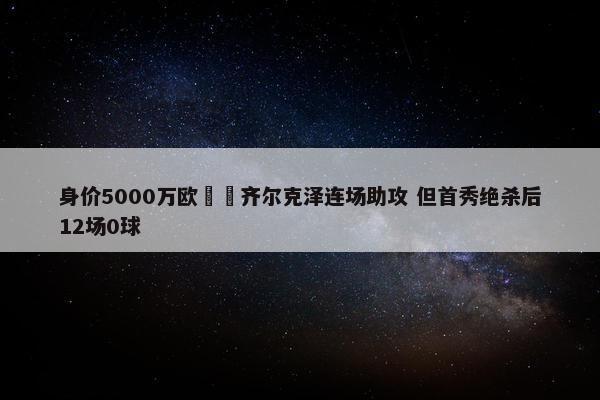 身价5000万欧‍️齐尔克泽连场助攻 但首秀绝杀后12场0球