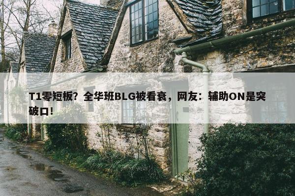 T1零短板？全华班BLG被看衰，网友：辅助ON是突破口！