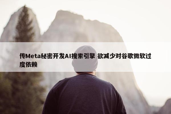 传Meta秘密开发AI搜索引擎 欲减少对谷歌微软过度依赖