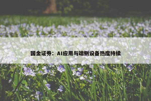 国金证券：AI应用与端侧设备热度持续