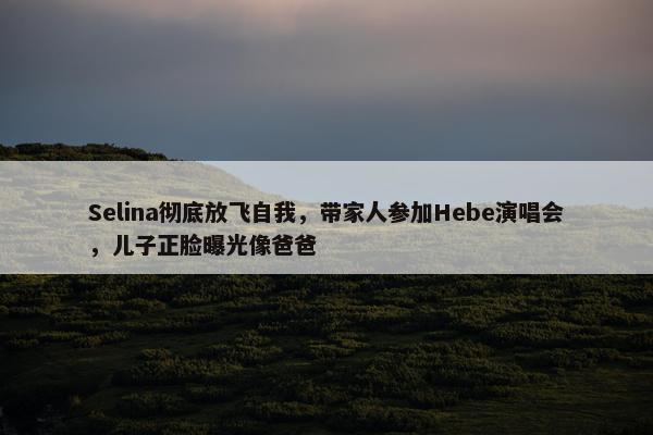 Selina彻底放飞自我，带家人参加Hebe演唱会，儿子正脸曝光像爸爸