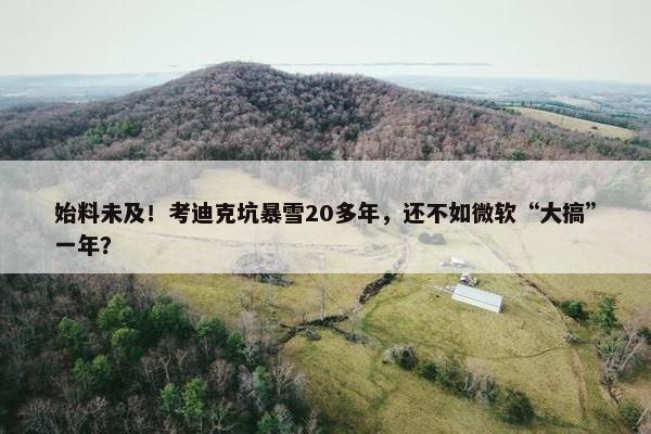 始料未及！考迪克坑暴雪20多年，还不如微软“大搞”一年？