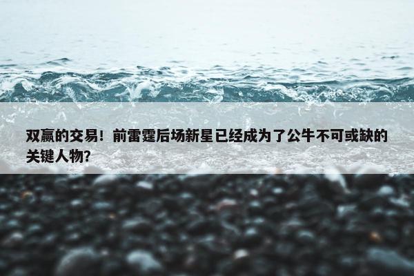 双赢的交易！前雷霆后场新星已经成为了公牛不可或缺的关键人物？