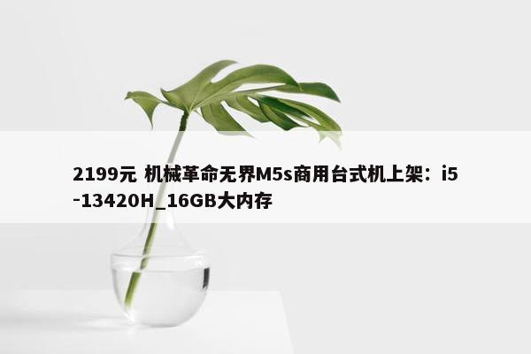 2199元 机械革命无界M5s商用台式机上架：i5-13420H_16GB大内存