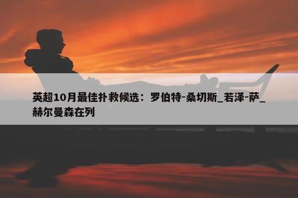 英超10月最佳扑救候选：罗伯特-桑切斯_若泽-萨_赫尔曼森在列