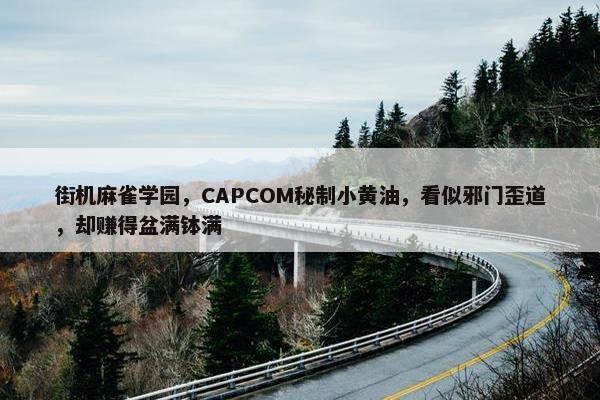 街机麻雀学园，CAPCOM秘制小黄油，看似邪门歪道，却赚得盆满钵满