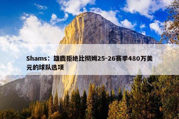 Shams：雄鹿拒绝比彻姆25-26赛季480万美元的球队选项