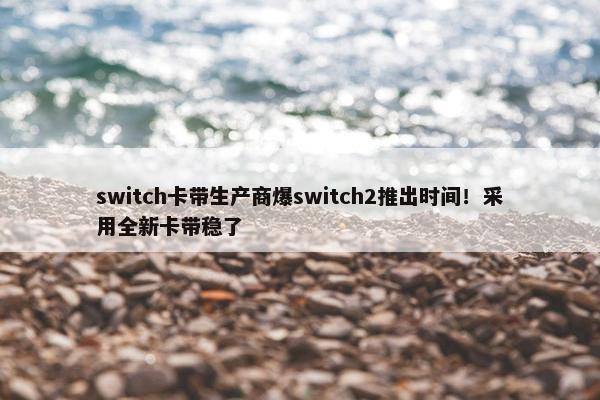 switch卡带生产商爆switch2推出时间！采用全新卡带稳了