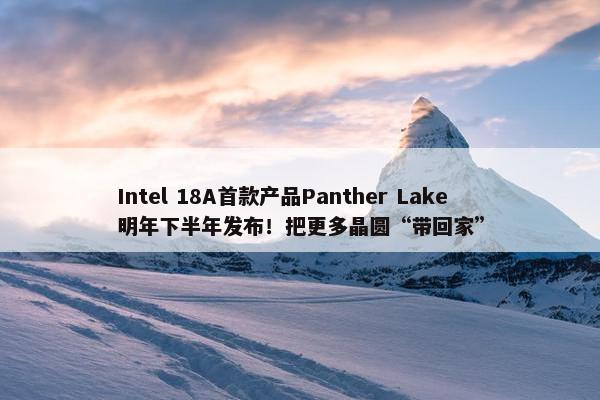 Intel 18A首款产品Panther Lake明年下半年发布！把更多晶圆“带回家”