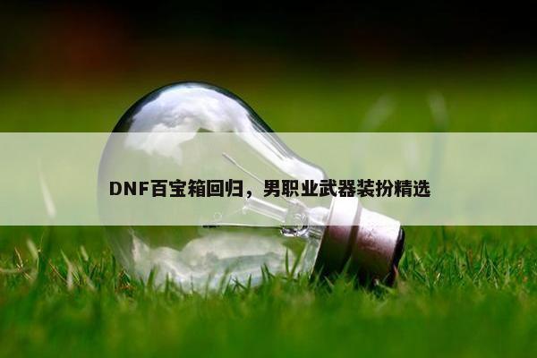 DNF百宝箱回归，男职业武器装扮精选