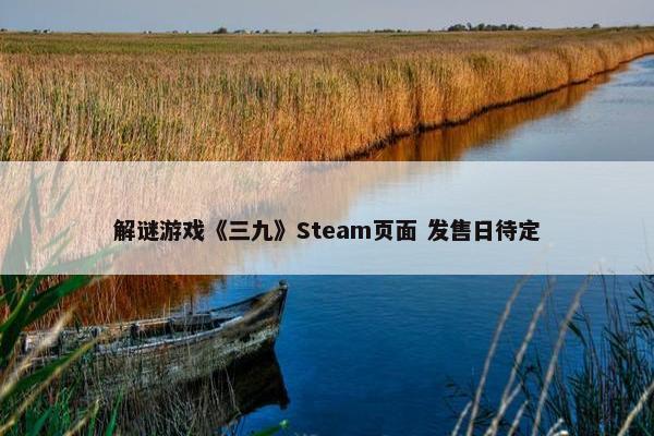 解谜游戏《三九》Steam页面 发售日待定