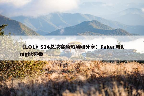 《LOL》S14总决赛预热场照分享：Faker与Knight碰拳