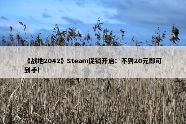 《战地2042》Steam促销开启：不到20元即可到手!