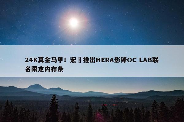 24K真金马甲！宏碁推出HERA影锋OC LAB联名限定内存条