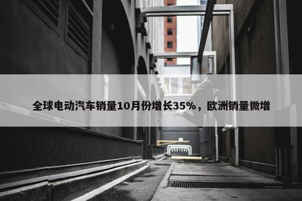 全球电动汽车销量10月份增长35%，欧洲销量微增