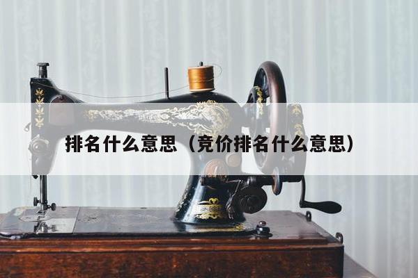 排名什么意思（竞价排名什么意思）