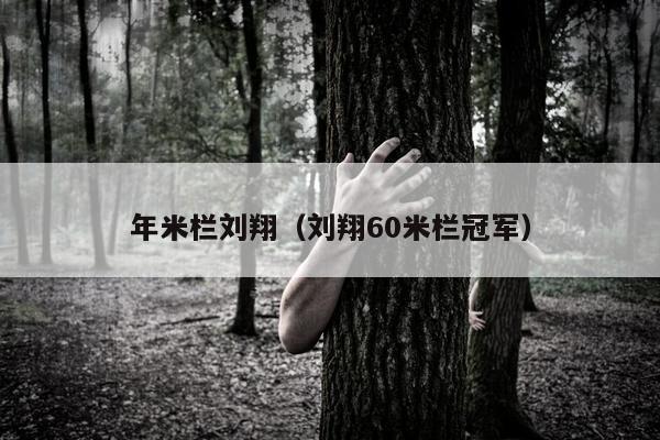 年米栏刘翔（刘翔60米栏冠军）