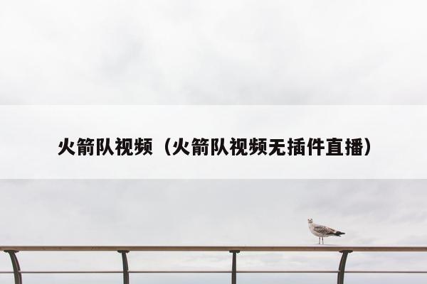 火箭队视频（火箭队视频无插件直播）