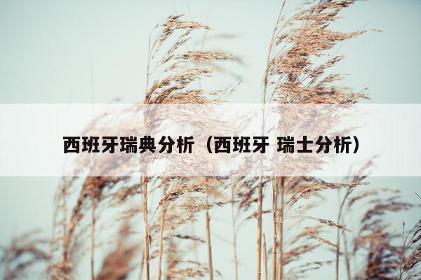 西班牙瑞典分析（西班牙 瑞士分析）