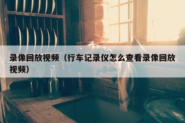 录像回放视频（行车记录仪怎么查看录像回放视频）