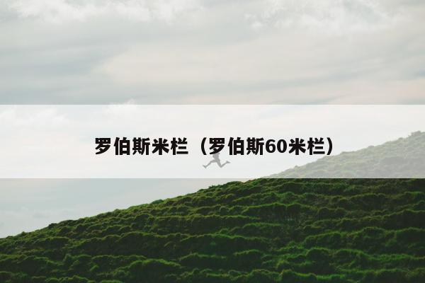 罗伯斯米栏（罗伯斯60米栏）