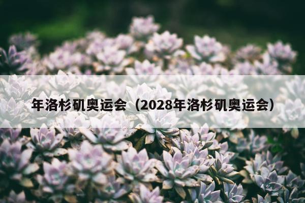 年洛杉矶奥运会（2028年洛杉矶奥运会）