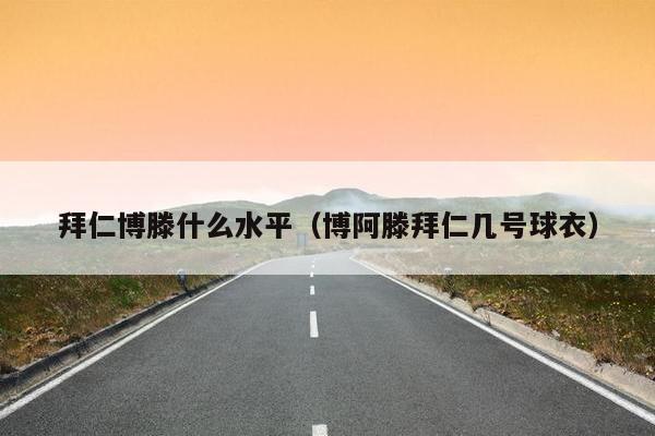 拜仁博滕什么水平（博阿滕拜仁几号球衣）