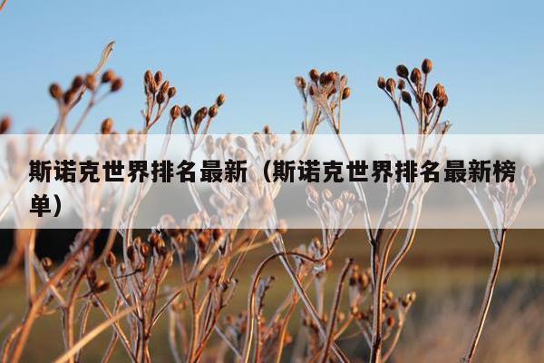 斯诺克世界排名最新（斯诺克世界排名最新榜单）